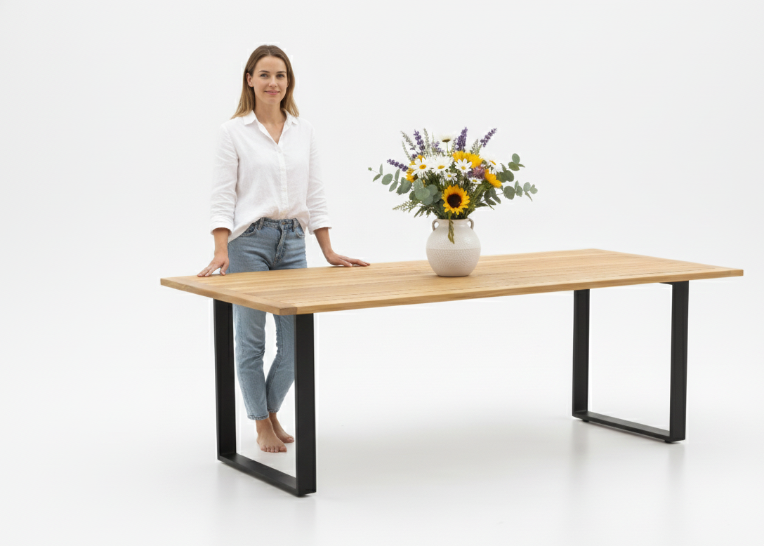 Apple Bee Condor dining tafel 240 x 95 x 75 cm - Zwart