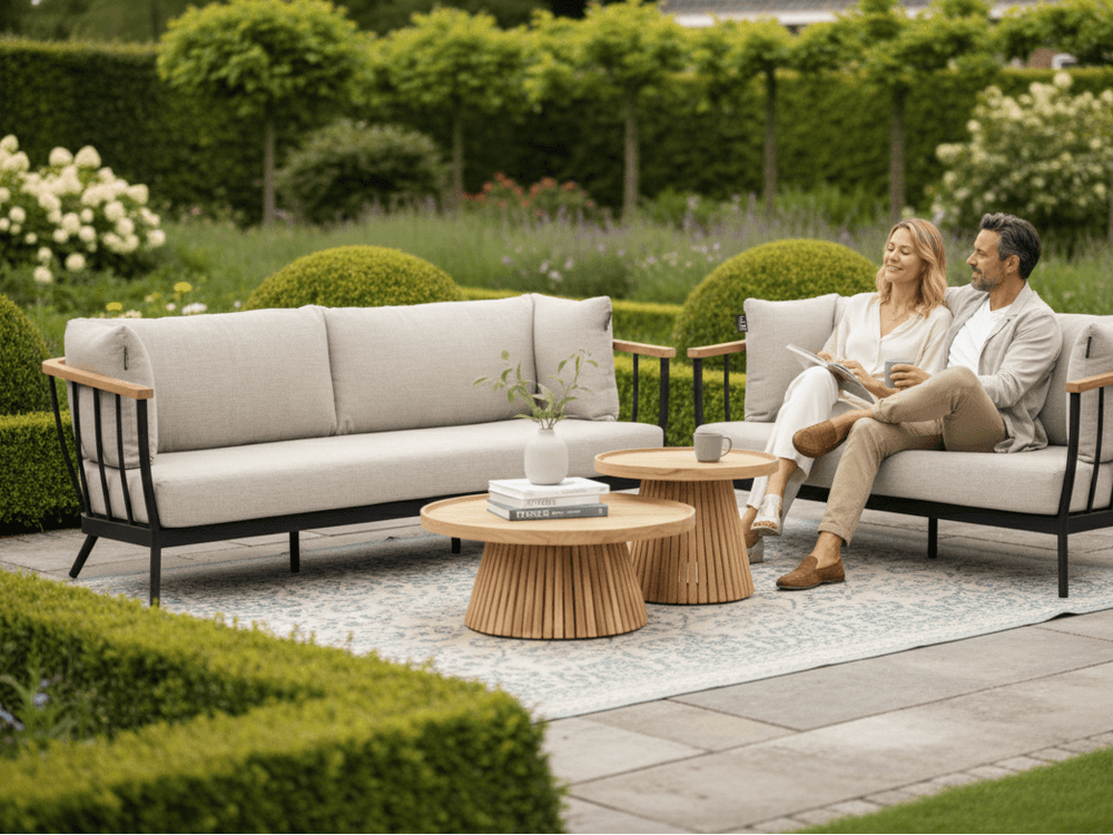 Belito Daan Koffietafel | Ø 60 cm | Hoogte 40 cm | Naturel Teak