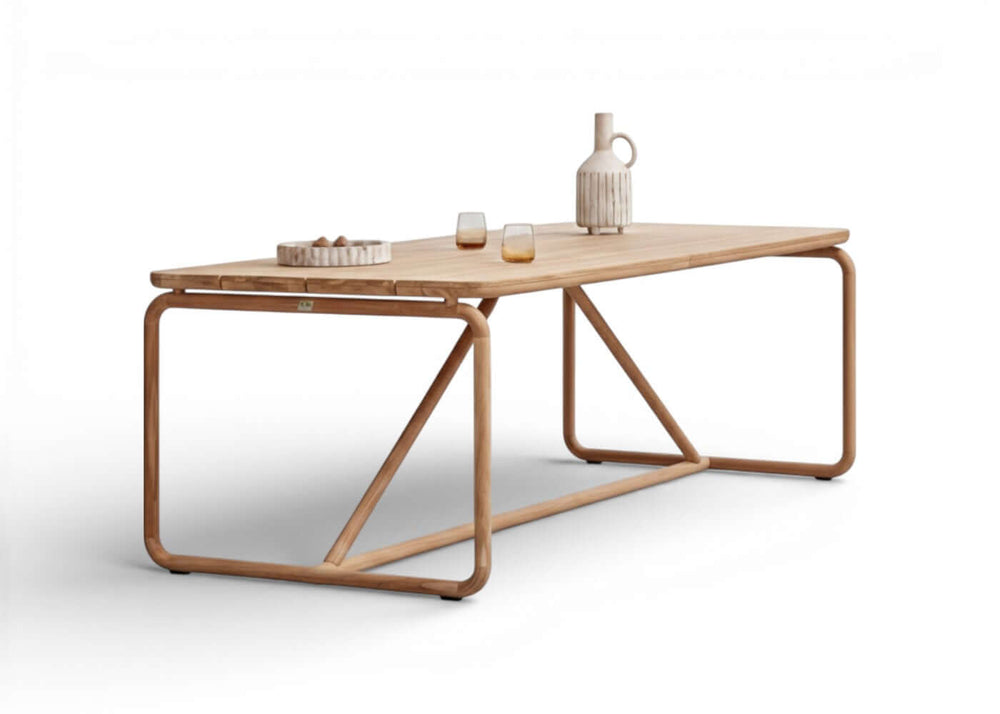 Apple Bee Dolce diningtafel 240 cm - Natural Teak