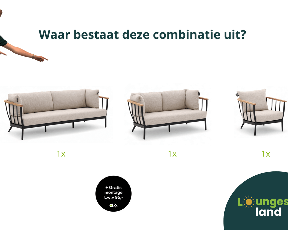 Apple Bee Condor loungeset 3-delig Nr. 12