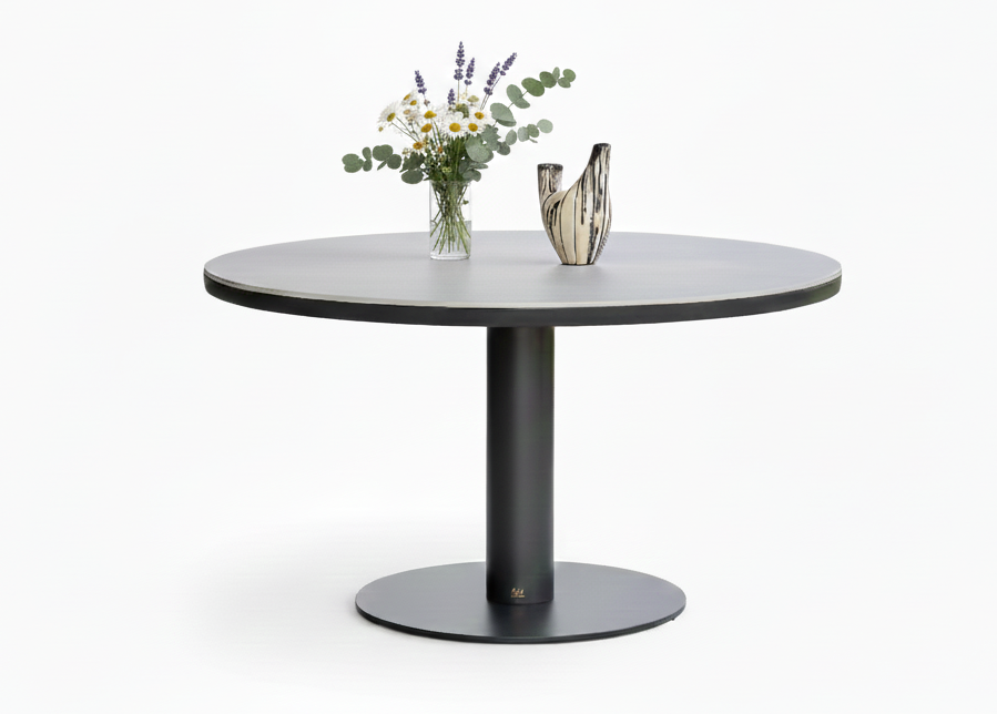Apple Bee Melville dining tafel Ø140cm Sintered Stone - Black