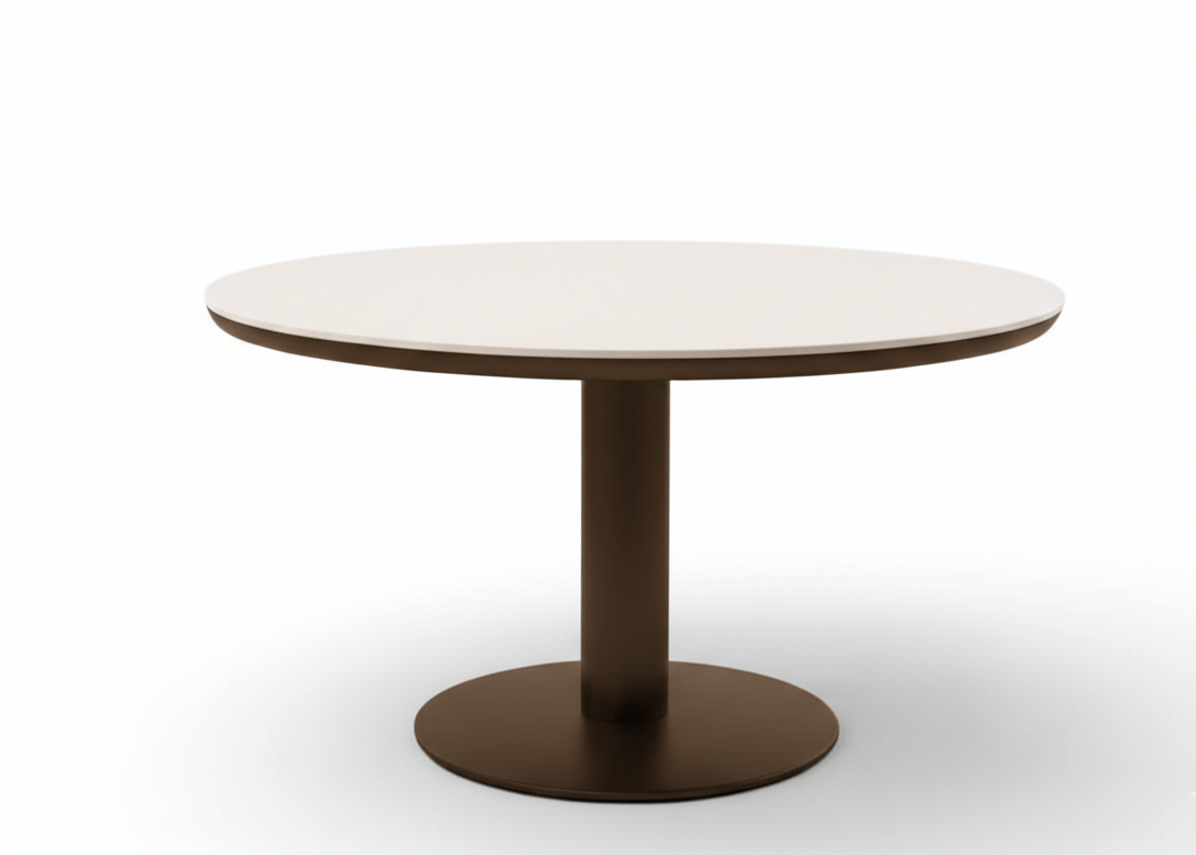 Apple Bee Pine Key Bronze Diningset – Ø140 cm – 7-delig – Melville