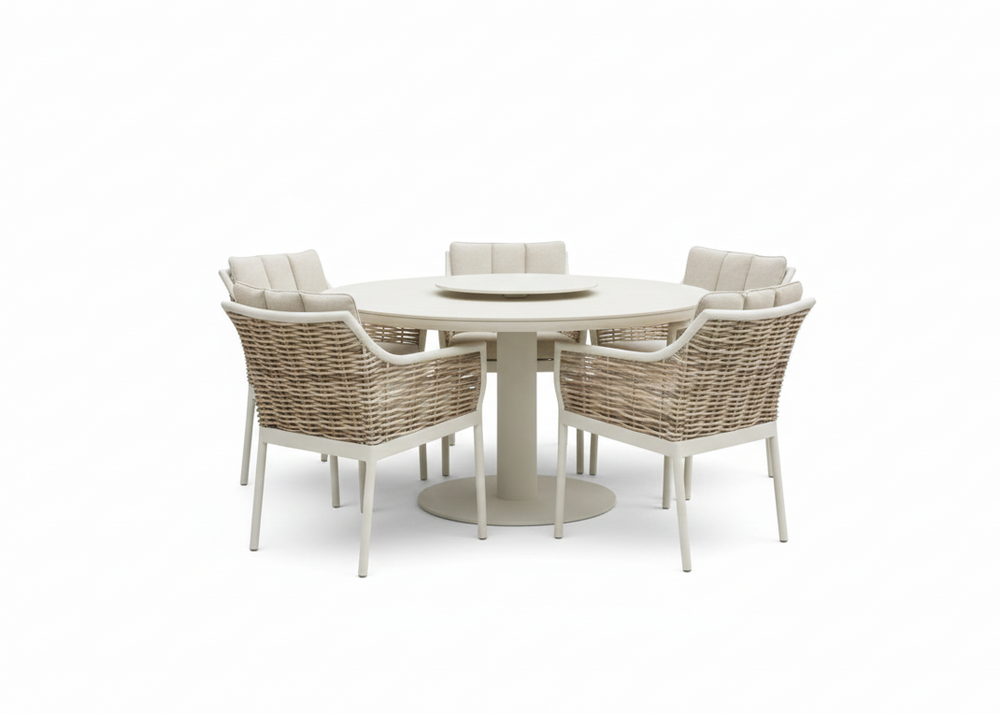 Apple Bee Milou/Melville Dining Tuinset 140 cm - 7 Delig