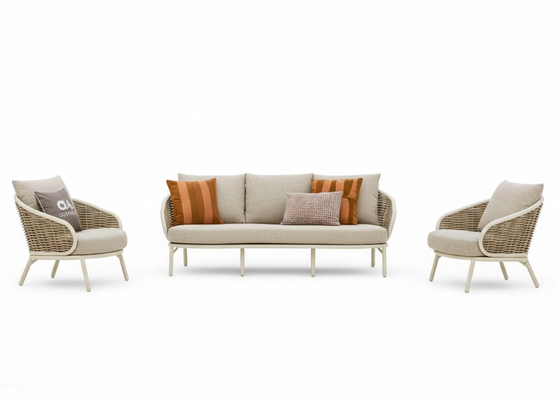 Apple Bee Pine Key loungeset 3 delig sofa +stoel