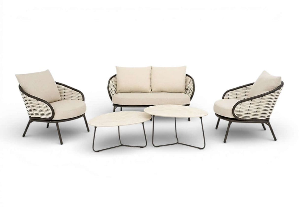 Apple Bee Pine key stoelbank loungeset Bronze 2 zits en 3 zits