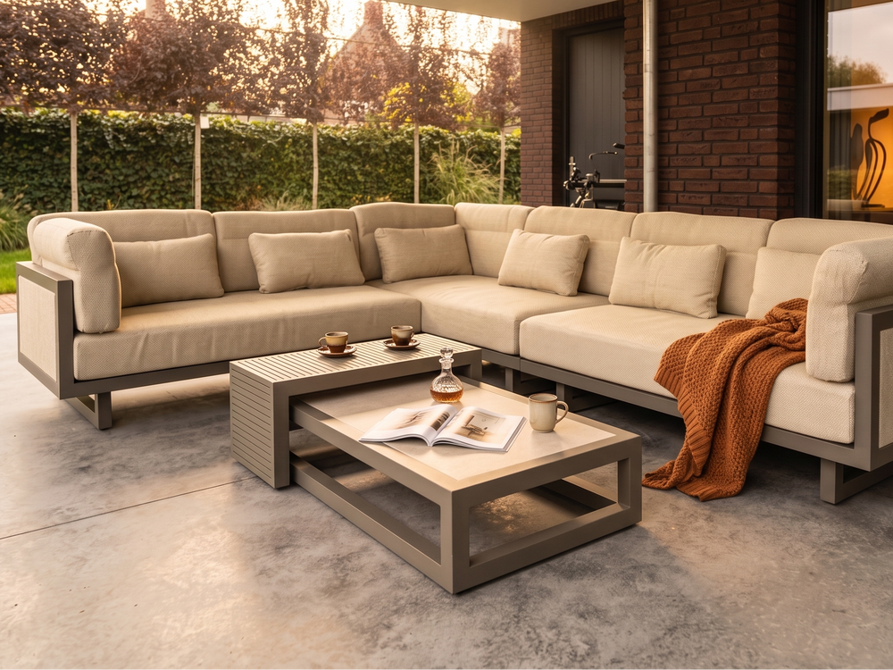 Apple Bee Santorini Loungeset 3-delig - Rechts lang - Upholstered - 239 x 318 cm