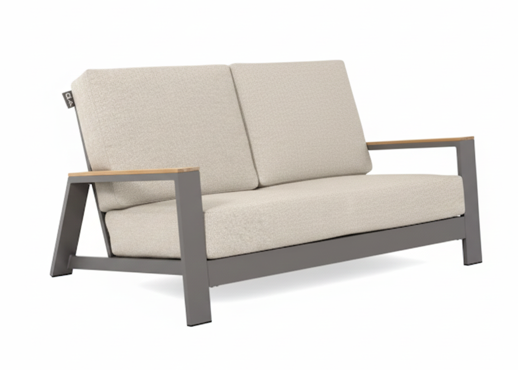 Apple Bee Spring Aluminium Taupe 2-zits sofa