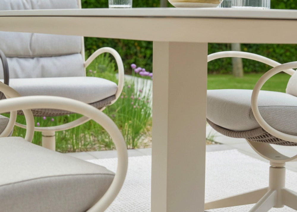 Apple Bee Zanzibar 220 cm tafel Oyster detai