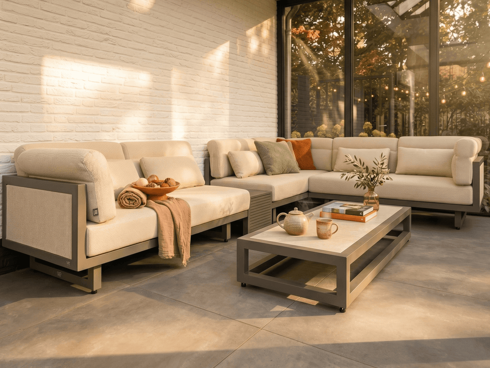 Apple Bee Santorini Loungeset 3-delig - Links Lang - Upholstered - 318 x 239 cm