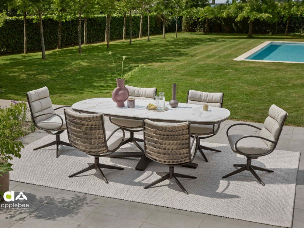 Apple Bee zanzibar camp bay tuinset Bronze 220 cm