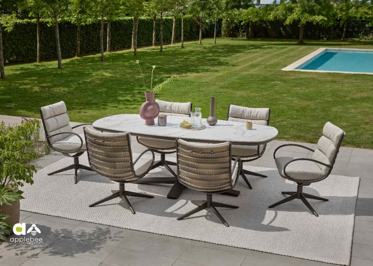 Apple Bee zanzibar camp bay tuinset Bronze 220 cm