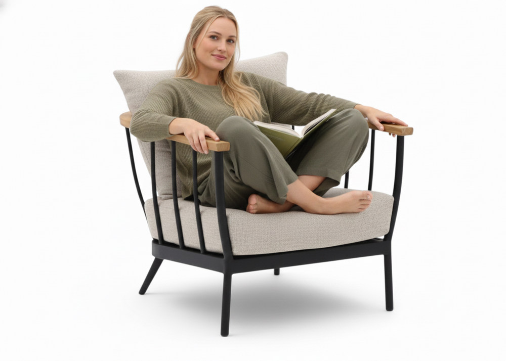 Apple Bee Condor Lounge Tuinstoel - Zwart