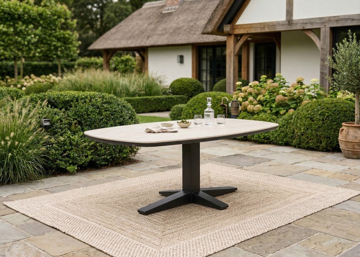Apple bee zanzibar 220 cm tafel zwart sfeerbeeld