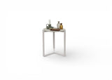 Applebee Monaco coffee table dia. 45x48h cm, base alu Oyster, top HPMS Cream