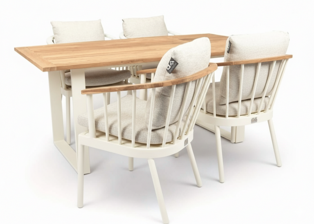 Applebee condor diningset 4 persoons - oyster