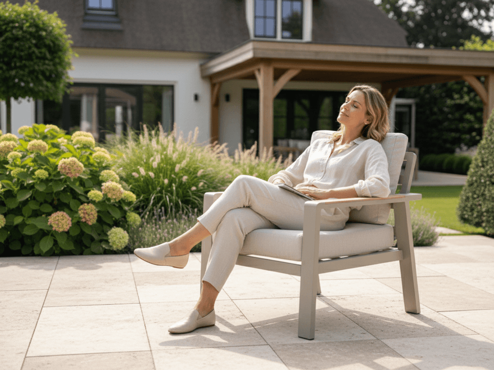 Belito Birmingham Loungeset Nr.8 | Taupe | 3-zits + 2-zits Bank + Stoel + Daan Tafelset | 6-7 Personen