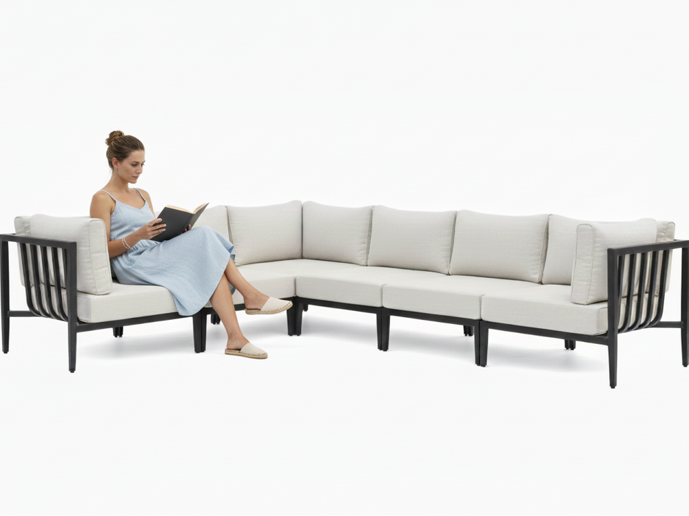 Belito Daan Hoek Loungeset Aluminium All-Weather 6-delig Nr. 2 - Rechts lang