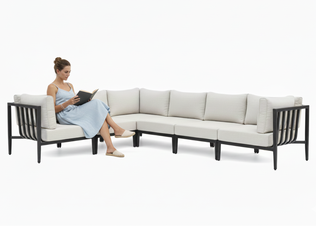 Belito Daan Hoek Loungeset Aluminium All-Weather 6-delig Nr. 2 - Rechts lang