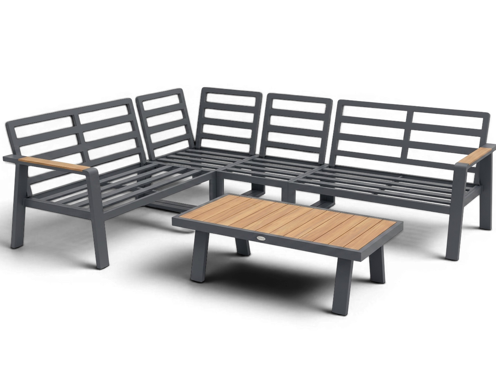 Belito Lotte Loungeset Hoekbank Nr. 15 | Antraciet Aluminium | 288 x 288 cm | 8-persoons