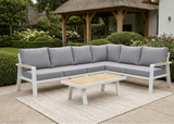 Belito Lotte Loungeset Hoekbank Nr. 1 | Wit Aluminium | 288 x 220 cm | 6-persoons