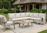 Belito Lotte Loungeset Hoekbank Nr. 5 | Taupe Aluminium | 288 x 220 cm | 7-persoons