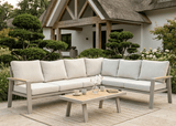Belito Lotte Loungeset Hoekbank Nr. 1 | Taupe Aluminium | 288 x 220 cm | 6-persoons