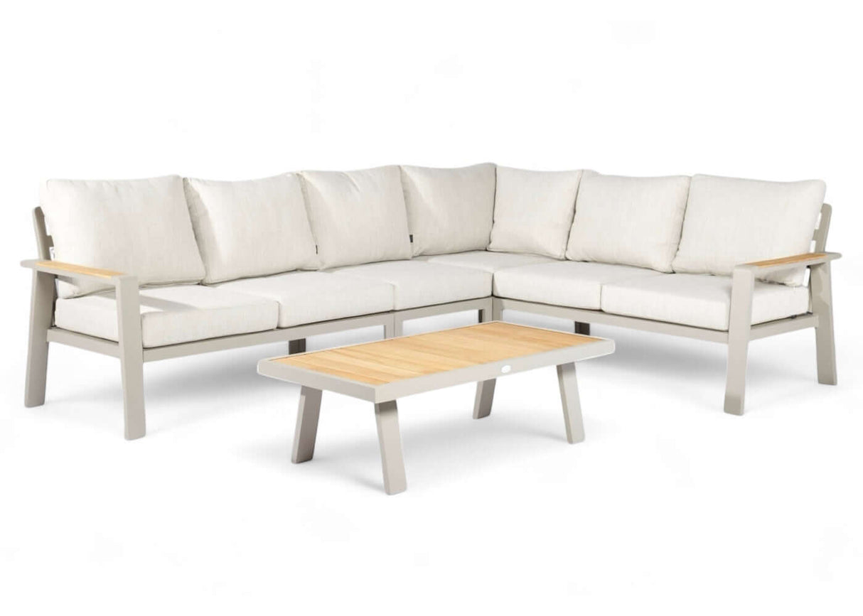 Aluminium Loungeset Taupe 6/7 persoons