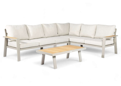 Aluminium Loungeset Taupe 6/7 persoons