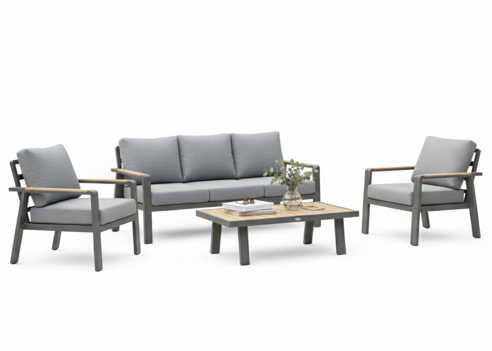 Aluminium Stoel-Bank Loungeset - Antraciet - Belito Birmingham