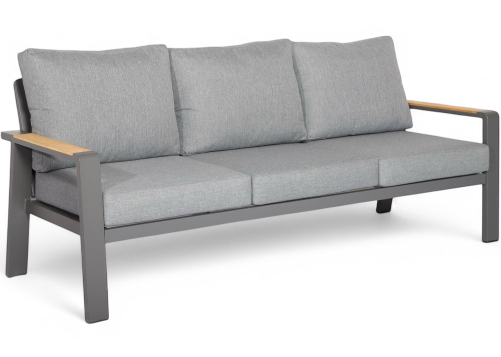 Belito Birmingham bank antraciet 211 cm - 3 personen