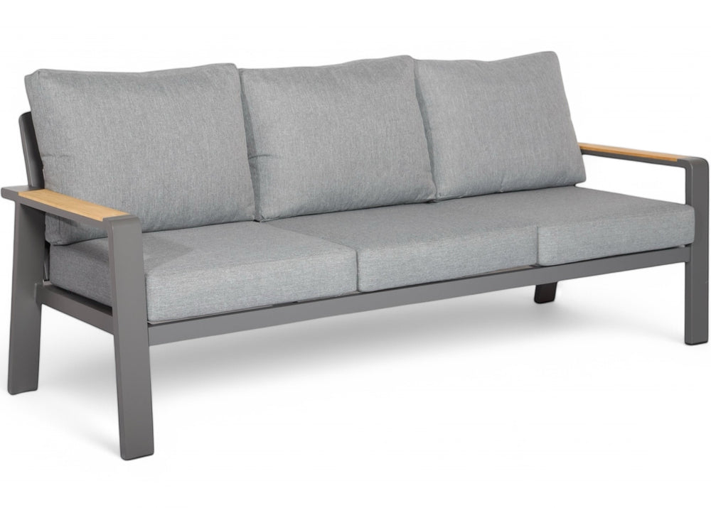 Belito Birmingham bank antraciet 211 cm - 3 personen