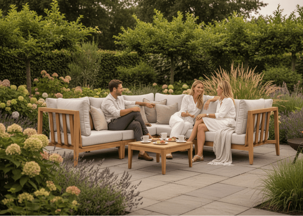 Belito Daan Teakhouten Hoek Loungeset 5 Persoons - Nr. 6