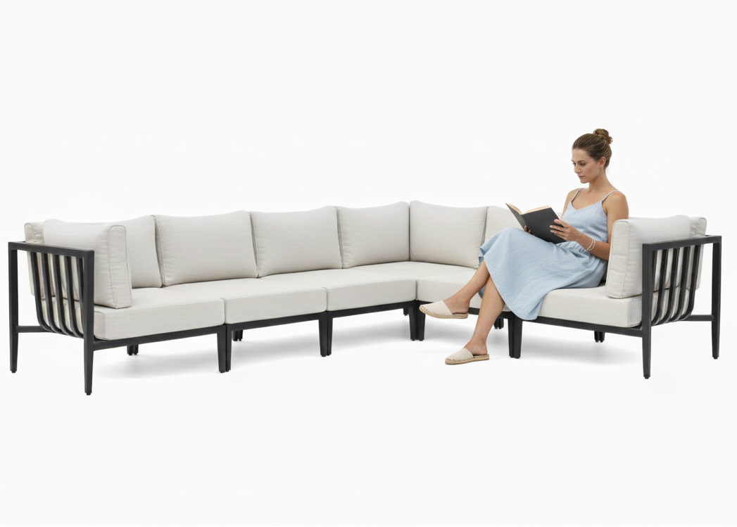 Belito Daan Hoek Loungeset Aluminium All-Weather 6-delig Nr. 2 - Links lang