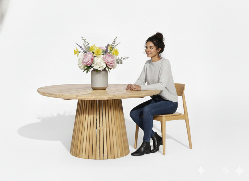 Belito Daan Teakhouten Ronde Tuintafel 150 cm