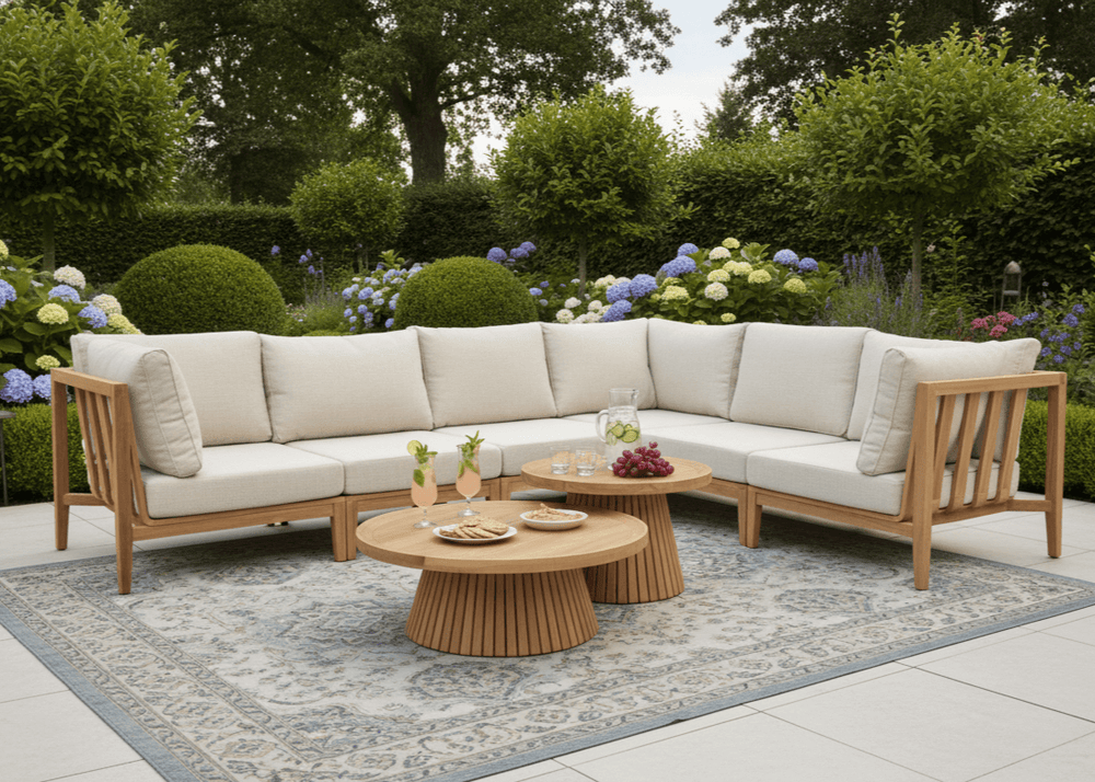 Belito Daan Teakhouten Hoek Loungeset - Hout