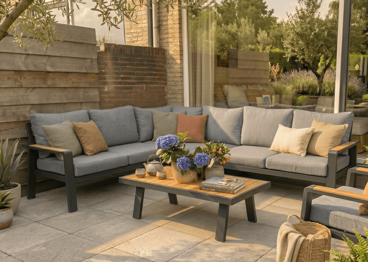 Belito Lotte Loungeset Hoekbank Nr. 1 | Antraciet Aluminium | 288 x 220 cm | 6-persoons