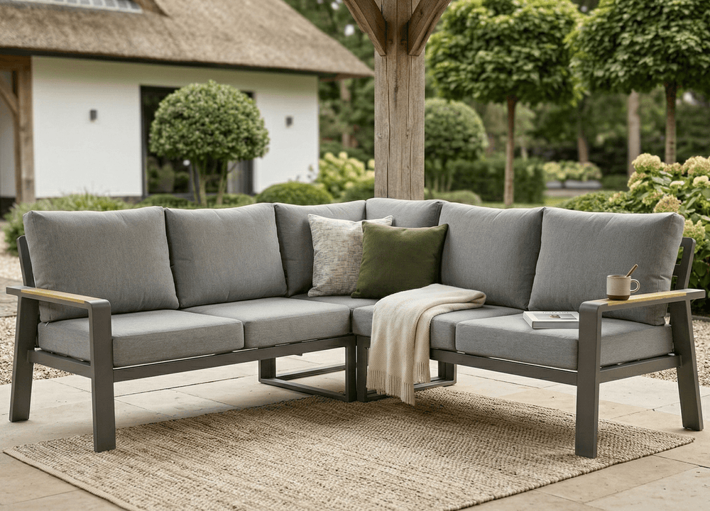 Belito Lotte Loungeset Hoekbank Nr. 3 | Antraciet Aluminium | 220 x 220 cm | 5-persoons