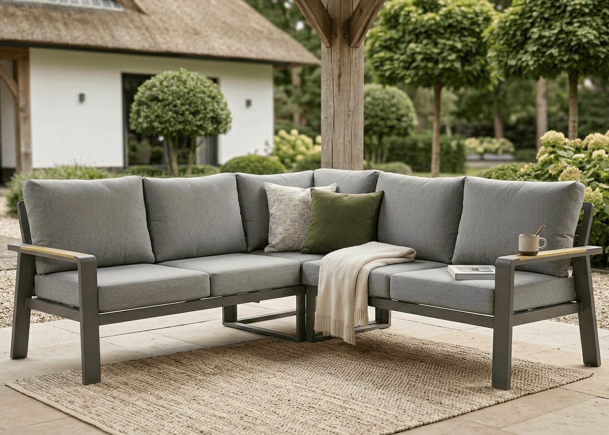 Belito Lotte Loungeset Hoekbank Nr. 3 | Antraciet Aluminium | 220 x 220 cm | 5-persoons