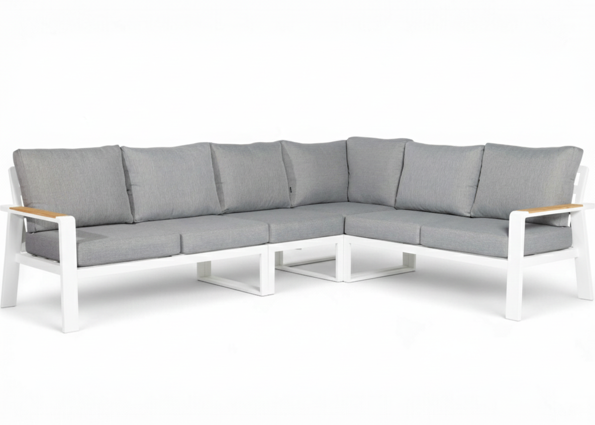Belito® Lotte loungeset wit - hoek - 4 delig