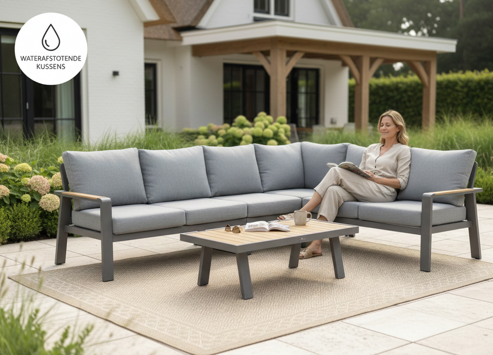 Belito_Lotte_Loungeset_antraciet_met_grijze_kussens