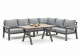 Aluminium Loungeset Hoekbank - Antraciet Frame - 5-delig - Belito Lotte - Hoge tafel