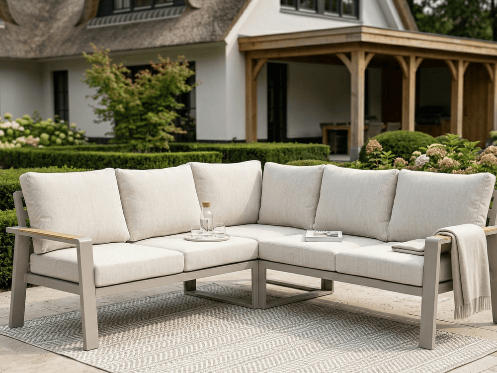 Belito Lotte Loungeset wit aluminium, gelijke hoek