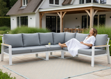 Belito® Lotte loungeset wit - hoek - 4 delig