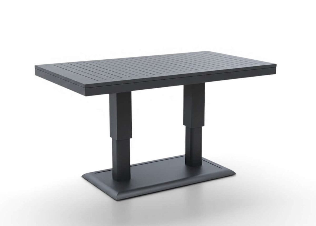 Belito Lotte tafel antraciet verstelbaar - aluminium dekplaat