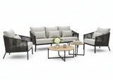 Belito® Ouddorp Aluminium Stoel-Bank Loungeset - Rope - All-Weather - 5-delig- Nr.3