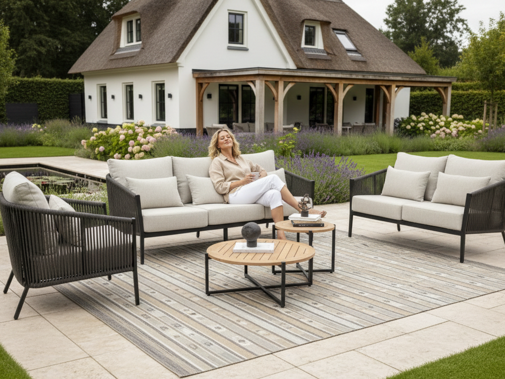 Belito® Ouddorp Aluminium Stoel-Bank Loungeset - Rope - All-Weather - Nr.2