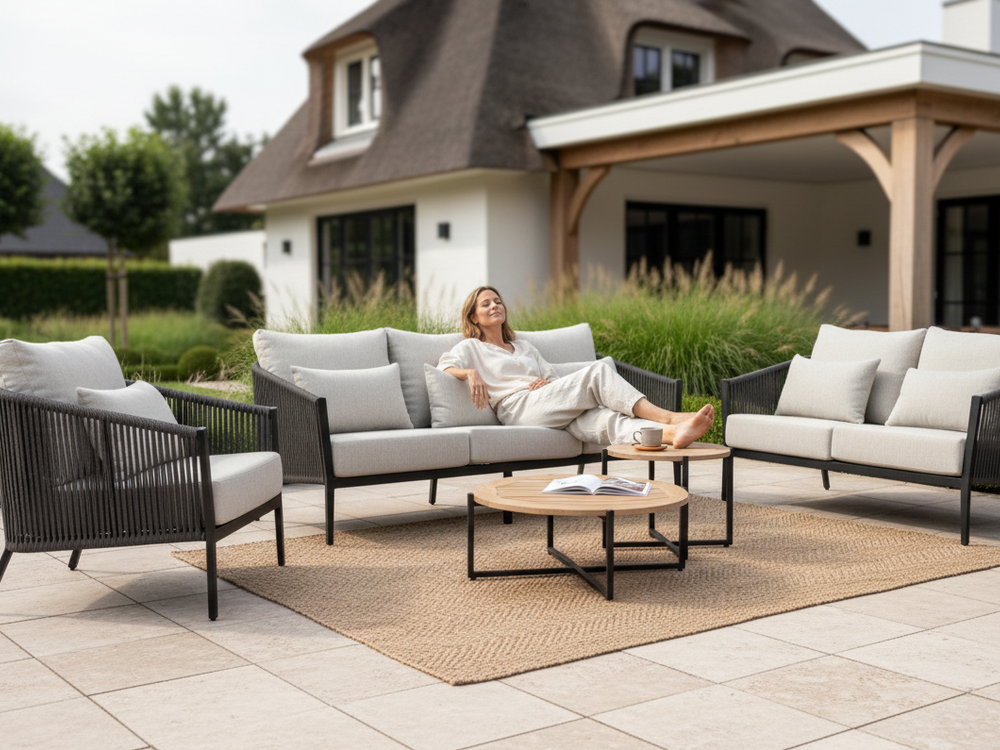 Belito® Ouddorp Aluminium Stoel-Bank Loungeset - Rope - All-Weather - Nr.2