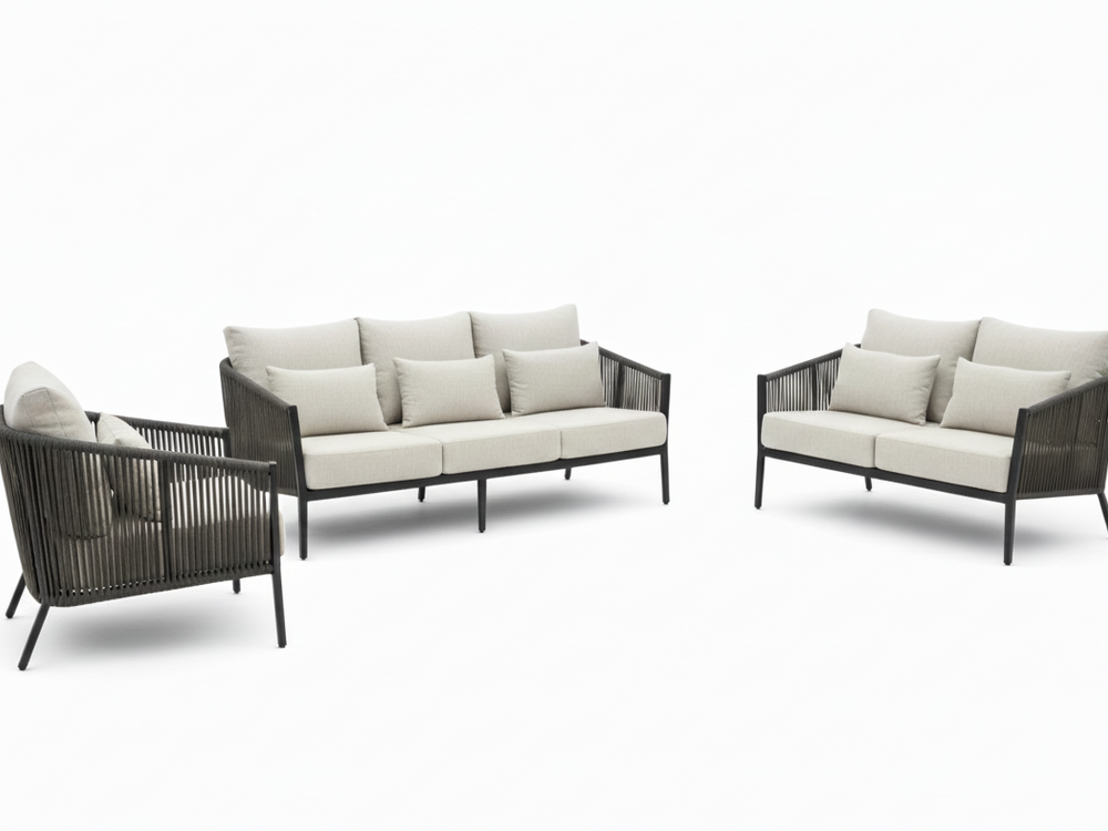 Belito® Ouddorp Aluminium Stoel-Bank Loungeset - Rope - All-Weather - Nr.2