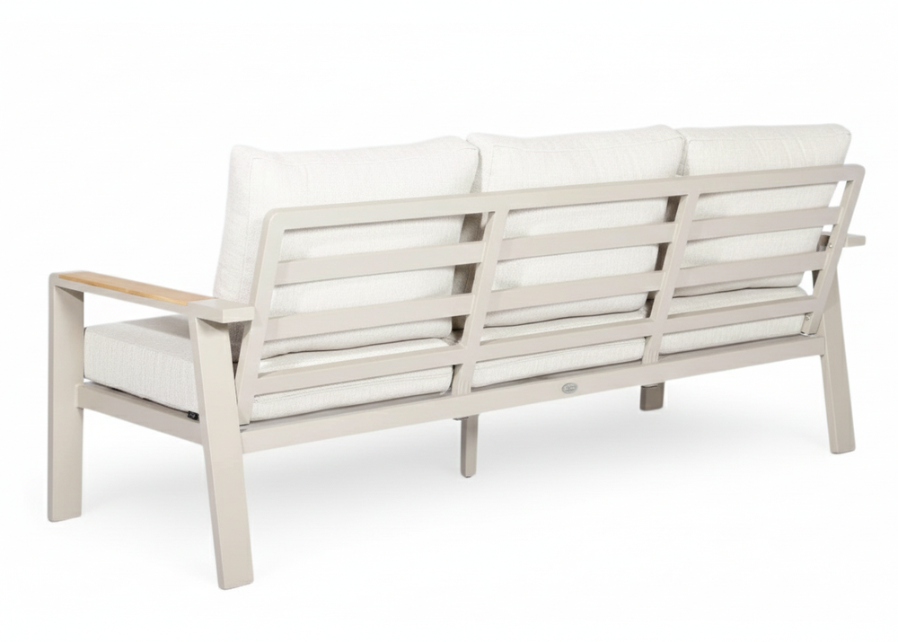 Belito Taupe Birmingham Bank 3 Zits bank met beige kussens 