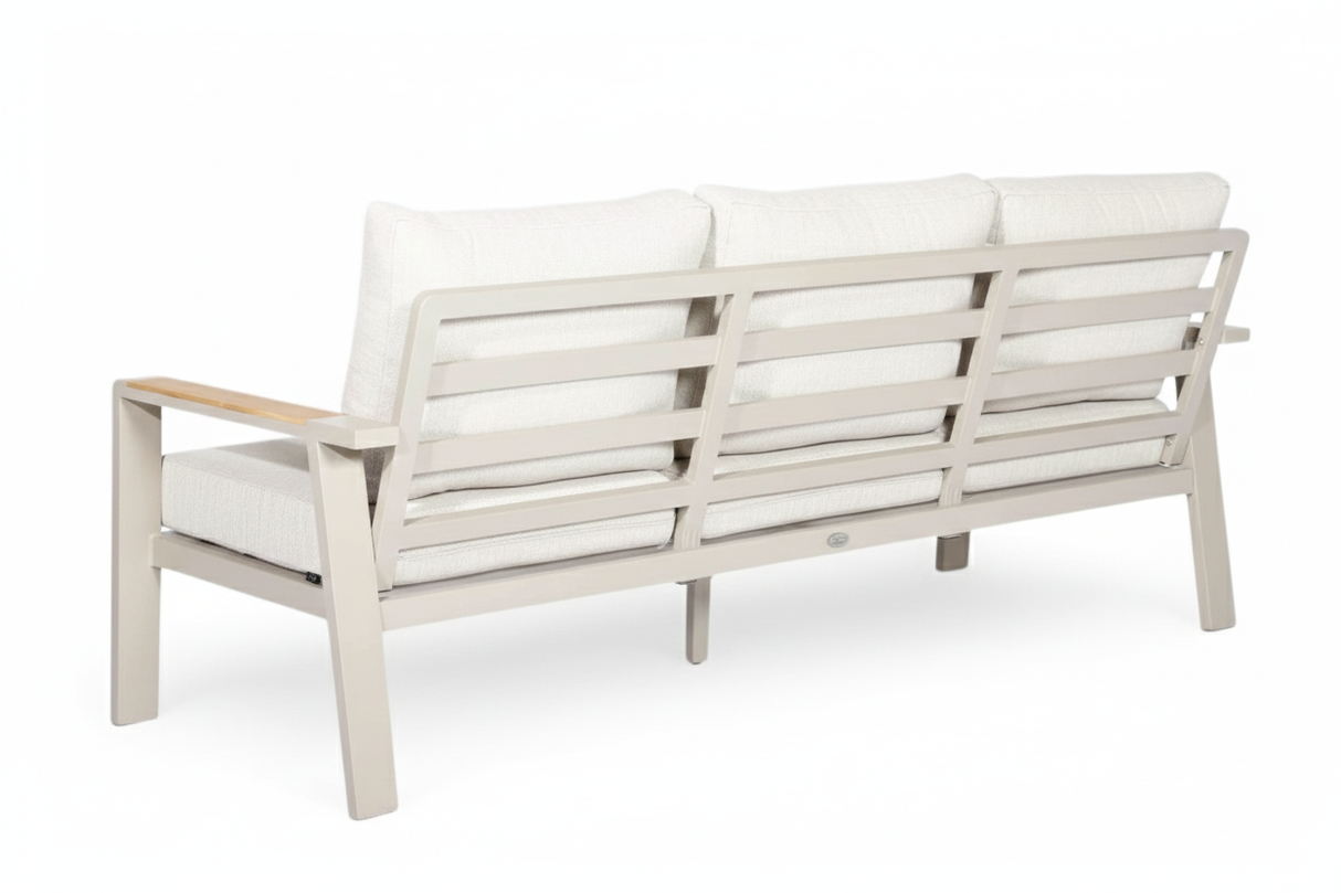 Belito Taupe Birmingham Bank 3 Zits bank met beige kussens 